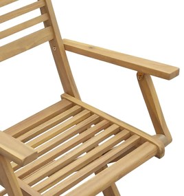 8 db összecsukható tömör akácfa kerti szék 54,5x61,5x86,5 cm
