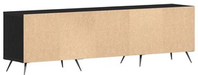 TV Szekrény Fekete 150x30x44,5 cm Műanyag