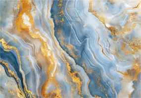 Fotótapéta Márvány Kék Arany Glamour Falra Hálószoba Nappali 250x175