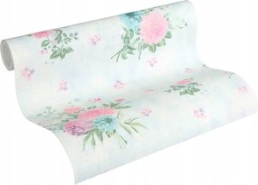 Pasztell apró virágos vinil fali tapéta