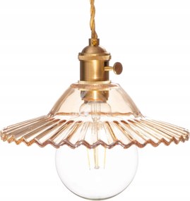 Függő lámpa üveg lapos Balerina borostyán