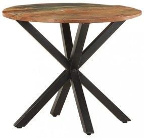 Tömör újrahasznosított fa kisasztal 68 x 68 x 56 cm