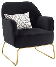 Fekete bársony fotel Joshua - Støraa