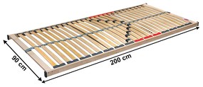Lamellás ágyrács 90x200 cm Dobble Klass. 1040180