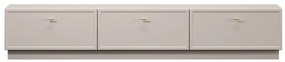 Lorini TV-szekrény 200 cm fiókokkal - kasmír / arany T-bar fogantyúk