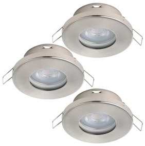 Eglo 901761 - KÉSZLET 3xLED Fürdőszobai lámpa FAVAZZINA 1xGU10/4W/230V IP44 króm