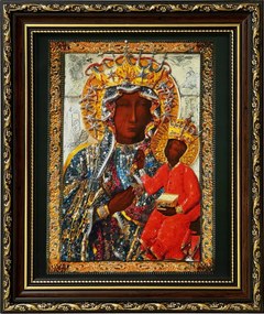 Vászonkép 31x26 Szűz Mária Dekoratív Keret