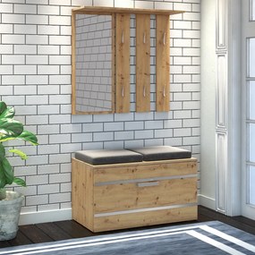 Shannan Opal előszobafal, 85x45x35 cm, tölgy