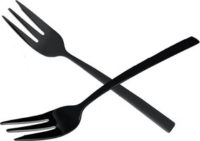 Fekete rozsdamentes acél desszertes villa szett 2 db-os Black – Orion