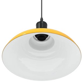 függesztéklámpa magassága állítható E27 fényes sárga Ø31cm fém