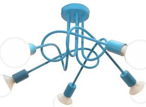 Gyerek mennyezeti lĂĄmpa OXFORD 5xE27/15W/230V kĂ©k