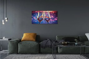Canvas képek Színes háttér pezsgős üvegek 140x70 cm