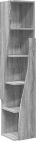 vidaXL Sarokszekrény Szürke Sonoma 27,5x27x140cm Faanyag