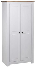 vidaXL fehér tömör fenyő panama ruhásszekrény 80 x 50 x 171,5 cm