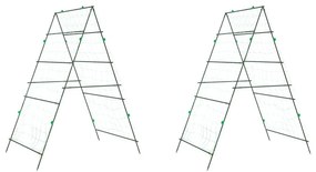 2 db A-alakú acél kerti rács kúszónövényekhez