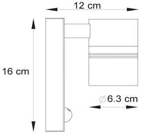 Lucide 14866/05/30 - LED Kültéri lámpa érzékelővel ARNE-LED 1xGU10/5W/230V