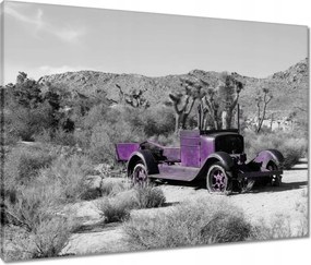 Vászonkép 80x60 Lila autó Lövöldözés