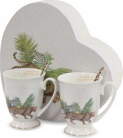 Ajándék bögre szett leopárd mintás bögre