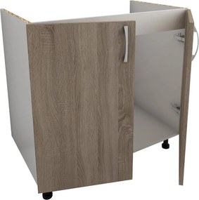 Benita 2 ajtós Alsó konyhaszekrény Sonoma Tölgy-Fehér 80x50x80 cm