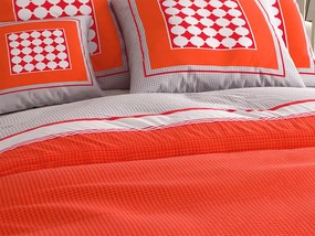 Renforcé pamut ágyneműhuzat TABITA piros Ágyneműhuzat mérete: 2 db 80 x 80 cm | 200 x 220 cm