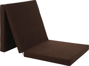 Összehajtható matrac, hab, 65x180, barna, LEVI 65