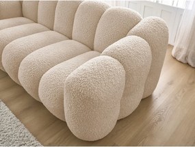 Világosbarna buklé kanapé 232 cm Hippolyte – Bobochic Paris