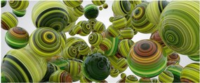 Csíkos gömbök képe (120x50 cm)
