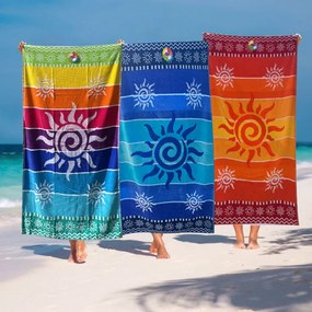 Stromboli szivárvány színű strandtörölköző