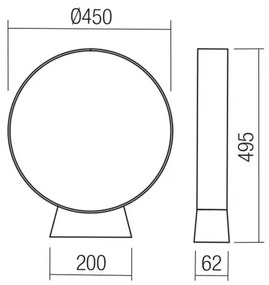 Redo 91067 - ONIRO LED kültéri lámpa LED/15W/230V 49,5 cm CRI 90 IP65 barna