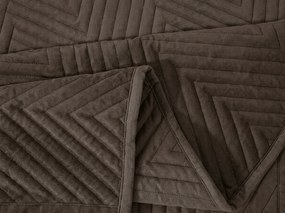 Bársonyos ágytakaró ARROW VELVET, sötétbarna Méret: 170 x 210 cm