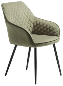 Khaki kárpitozott karfás étkezőfotel Milton – Unique Furniture