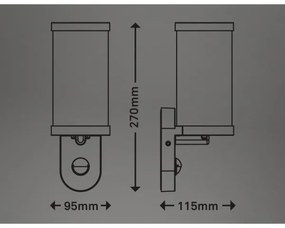 Briloner 3628-016 kültéri fali lámpa 1xE27/12W/230V IP44 fehér