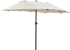 Outsunny LED-es Kétoldali Napernyő 440 x 256 cm Kerti Napernyő | Aosom