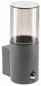 Lámpa Kerti lámpatest MEDIO-AU PIR,E27,MAX.15W,IP54,AC220-240V,50-60Hz, falra szerelhető, grafit