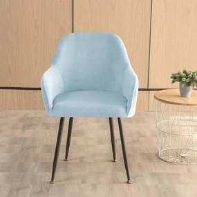 Nagy Kagylószék Huzat (bársonyos, égszínkék)