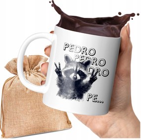 Nyomott Mintás Bögre Pedro Pedro Mosómedve Tiktok Vicces Nyomott Minta 330 ML