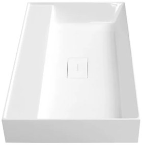 Sapho - Falra szerelhető mosdó GODIVA 68x44 cm márvány/fehér