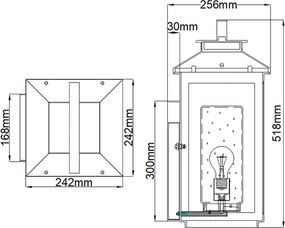 Quintiesse ATWATER QN-ATWATER-L-PDB Fali lámpa 1x60W/E27 IP44