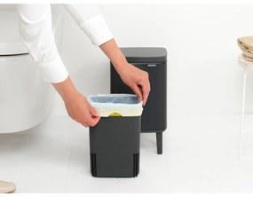 Matt fekete acél szemetes 4 l Bo Hi – Brabantia