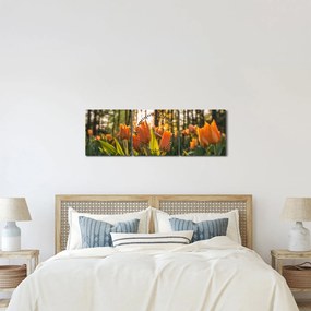Kép - tulipánok (órával) (90x30 cm)