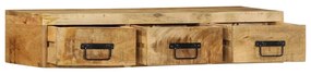 tömör nyers mangófa falra szerelhető TV-szekrény 100x30x19 cm