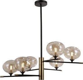 Italux modern függeszték mesta antik bronz borostyán fekete itxpnd-58856-6-mb-ab