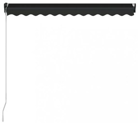 antracitszürke kézzel behúzható napellenző 350 x 250 cm