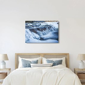 Egy folyó képe télen (90x60 cm)