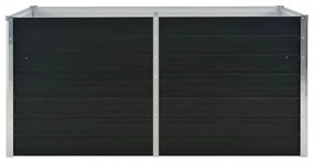 antracitszürke horganyzott acél kerti magaságyás 160x80x77 cm