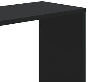 5 szintes fekete szerelt fa könyvespolc 80,5 x 23,5 x 162,5 cm