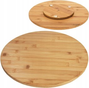 Forgatható deszka sajt felvágott pizza tálalásához bambusz 35 cm