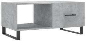 Betonszürke szerelt fa dohányzóasztal 90 x 50 x 40 cm