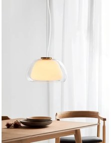 Nordlux - JELLY kábeles függőlámpa 1xE27/40W/230V fehér/átlátszó