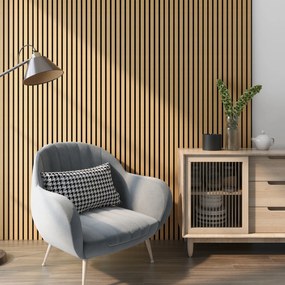 Fali panel 4 db-os készletben tölgyfa, sötét színben [NEU.HOLZ] NEU.HOLZ